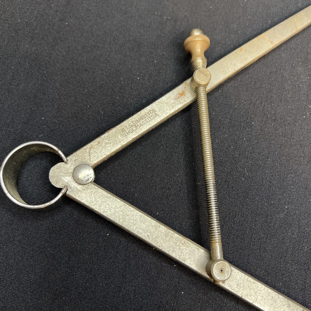 STARRETT Inside Spring Caliper, 0-13” Solid Nut, Flat Leg