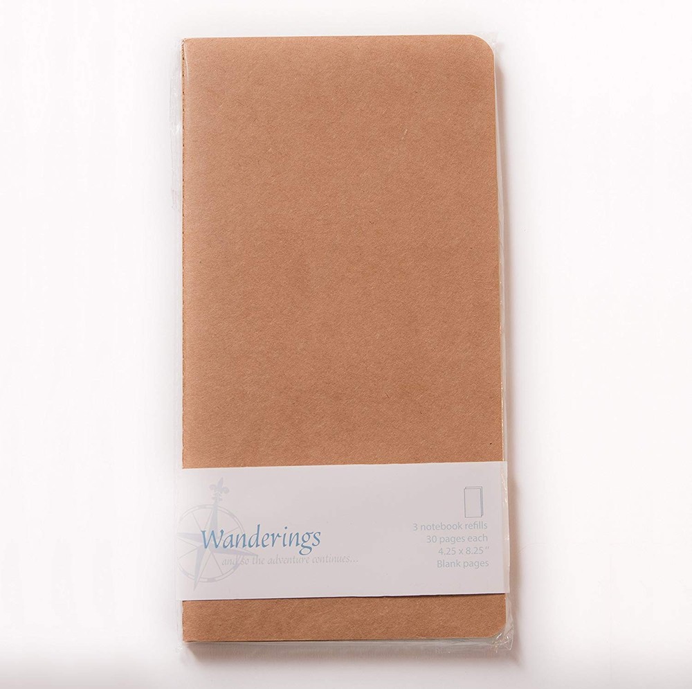 Wanderings Blank Regular Size Travelers Notebook Inserts | Regular, Unlined