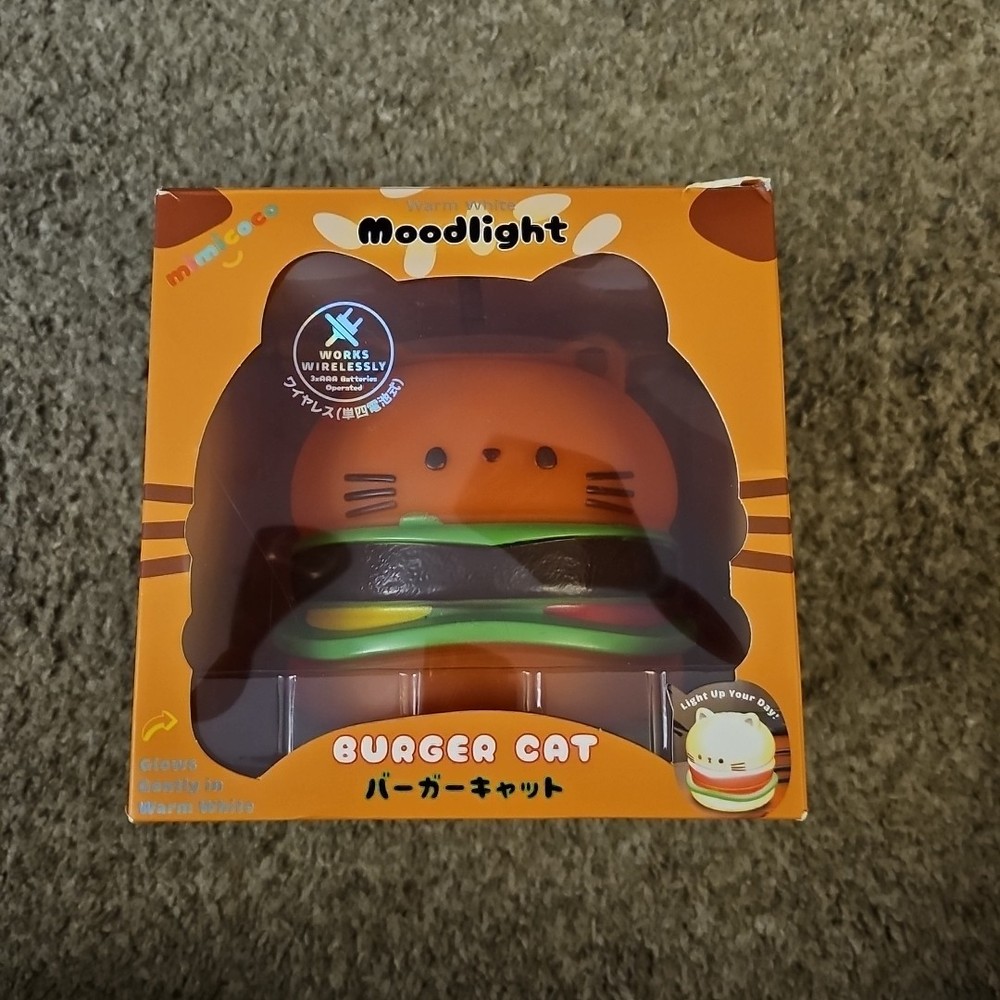 Mimicoco Warm White Moodlight BURGER CAT 🐱 Tested