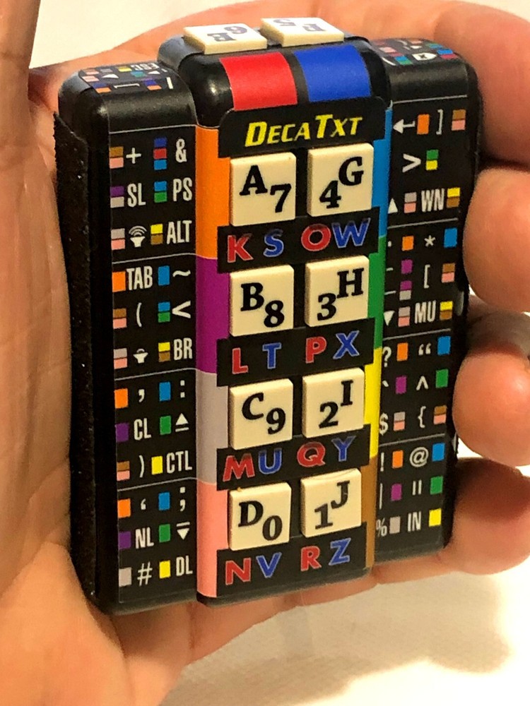 DecaTxt 3 One-Hand Bluetooth Spatial Computing Keyboard & Assistive Technology