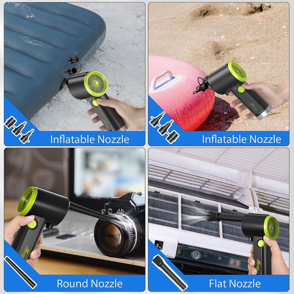 Compressed Air Duster, Electric Air Duster, Handheld Cordless Air Duster, Ste...