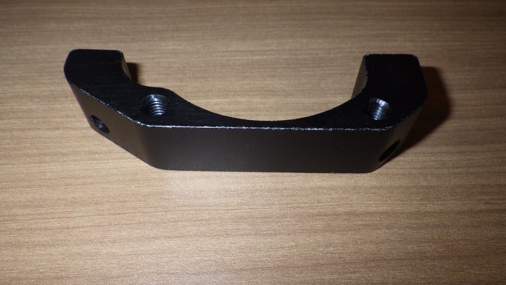 HAYES DISK BRAKE ADAPTER FRONT OLD BOXXER MOUNT, BLACK