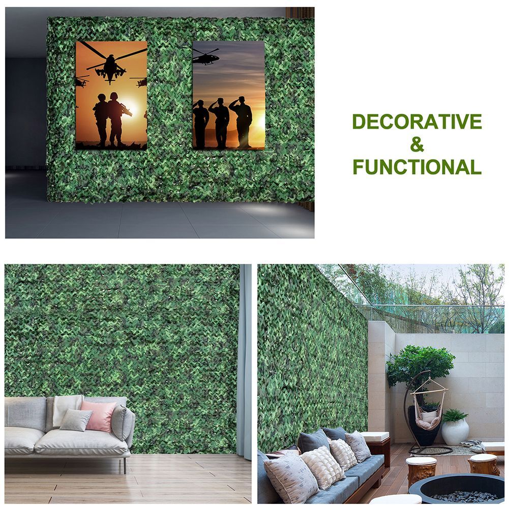 26x26Ft Military Woodland Camouflage Netting Cutable Camo Net Camping Hunting