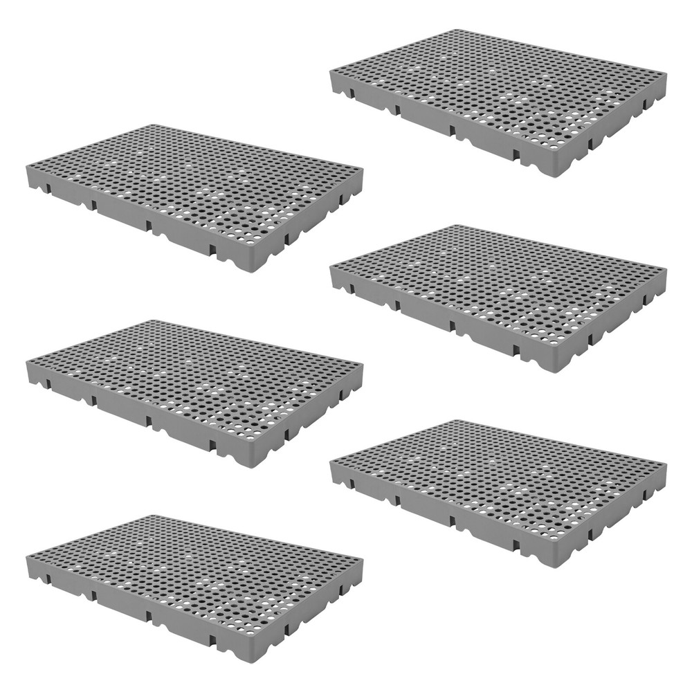 6Pcs Moisture-Proof Floor Pallets Storage Pad Breathable Round Hole Ventilation