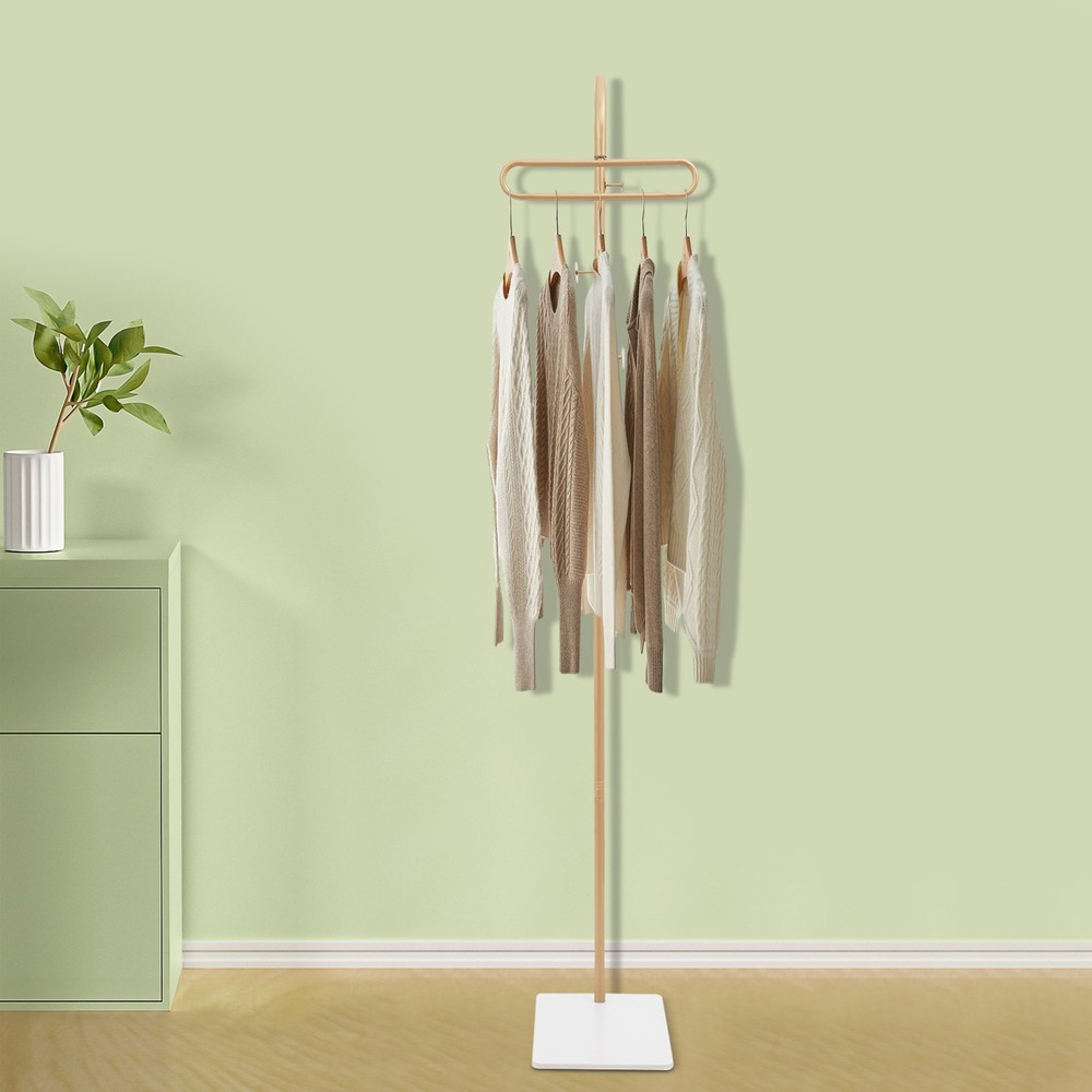 L-Shape Iron Coat Rack with Hooks Coat Shelf for Organized Storage Holder
