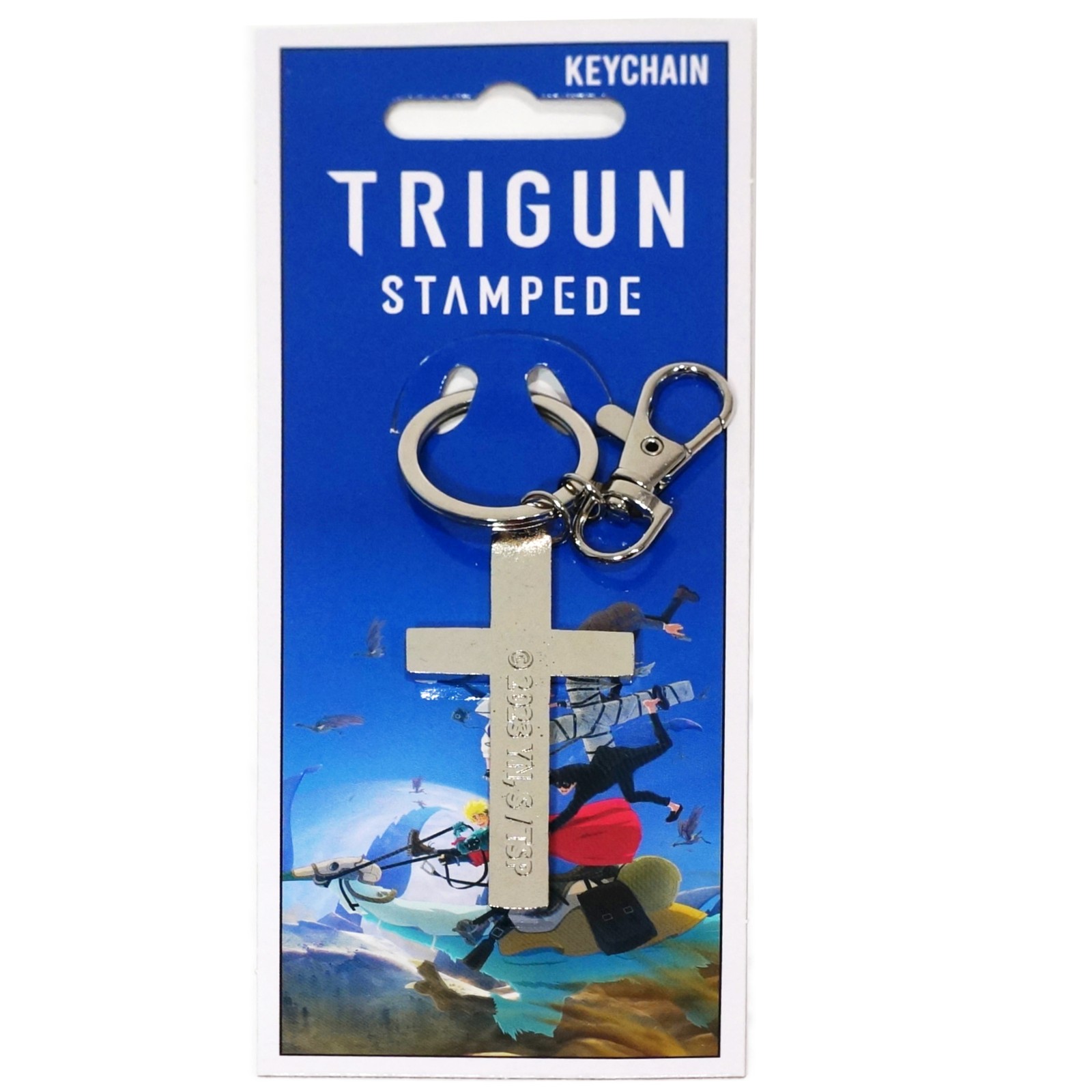 Trigun Stampede Nicolas D Wolfwood 3D Sculpted Metal Keychain Official Licensed