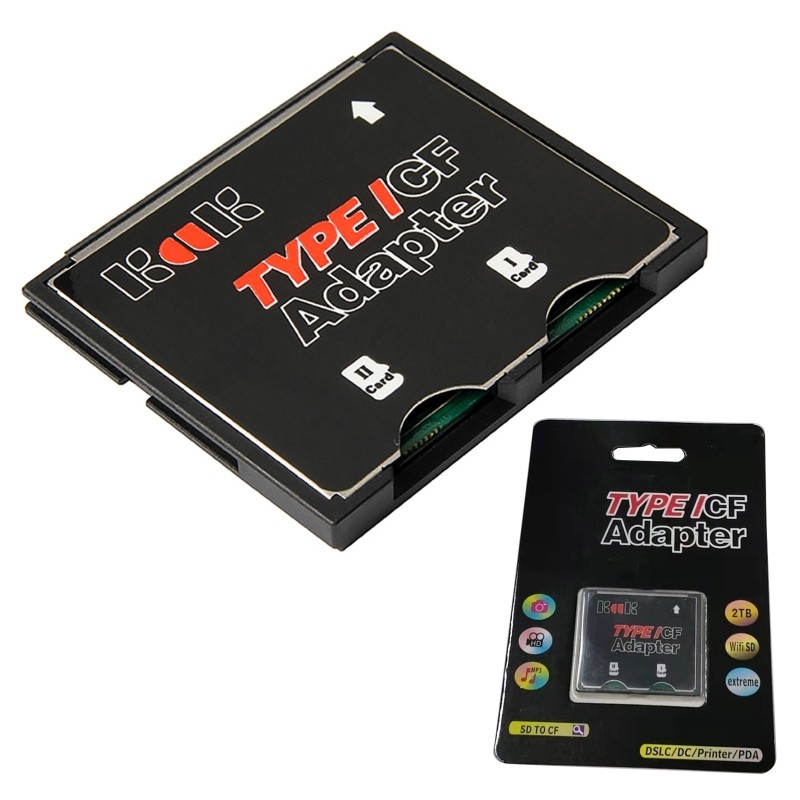 High Speed Dual SDXC TF to CF Adapter Portable Card Reader for Camera PC