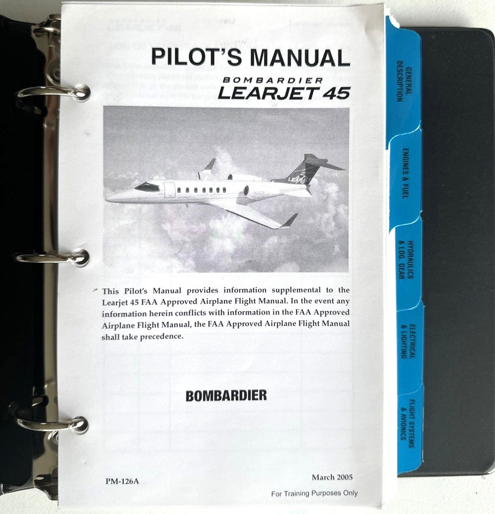 Bombardier LEARJET 45 Pilot’s Manual PM-126A