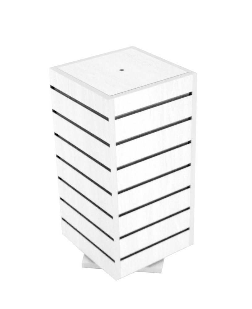4-Sided Slatwall Counter Spinner White Display Rack Giftware Merchandiser Stand