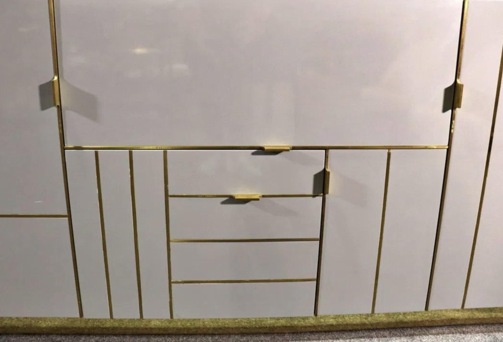 Modern Geometric Lacquered Sideboard