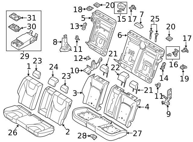 Genuine Ford Armrest Assembly HS7Z-5467112-BA