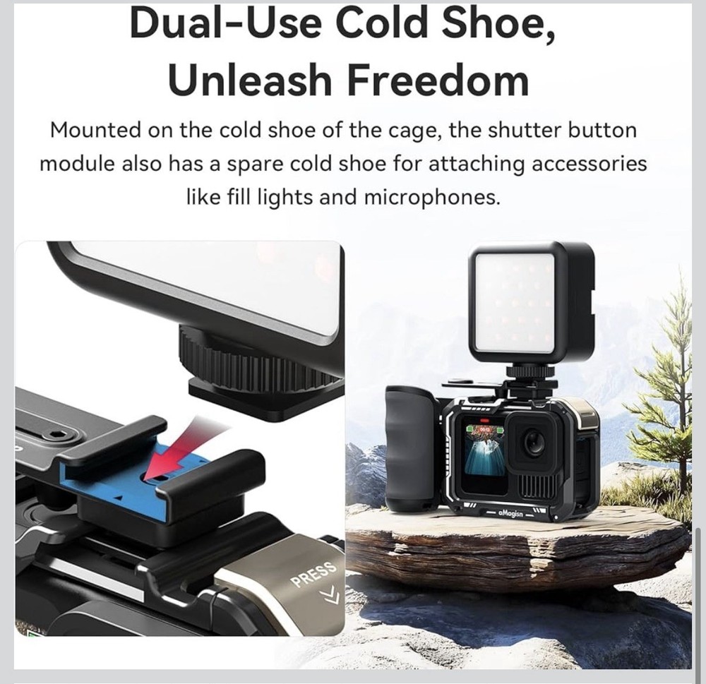 Xplorer Grip Kit Bundle(Camera Grip&Cage&Quicke Release Mount) for Insta360