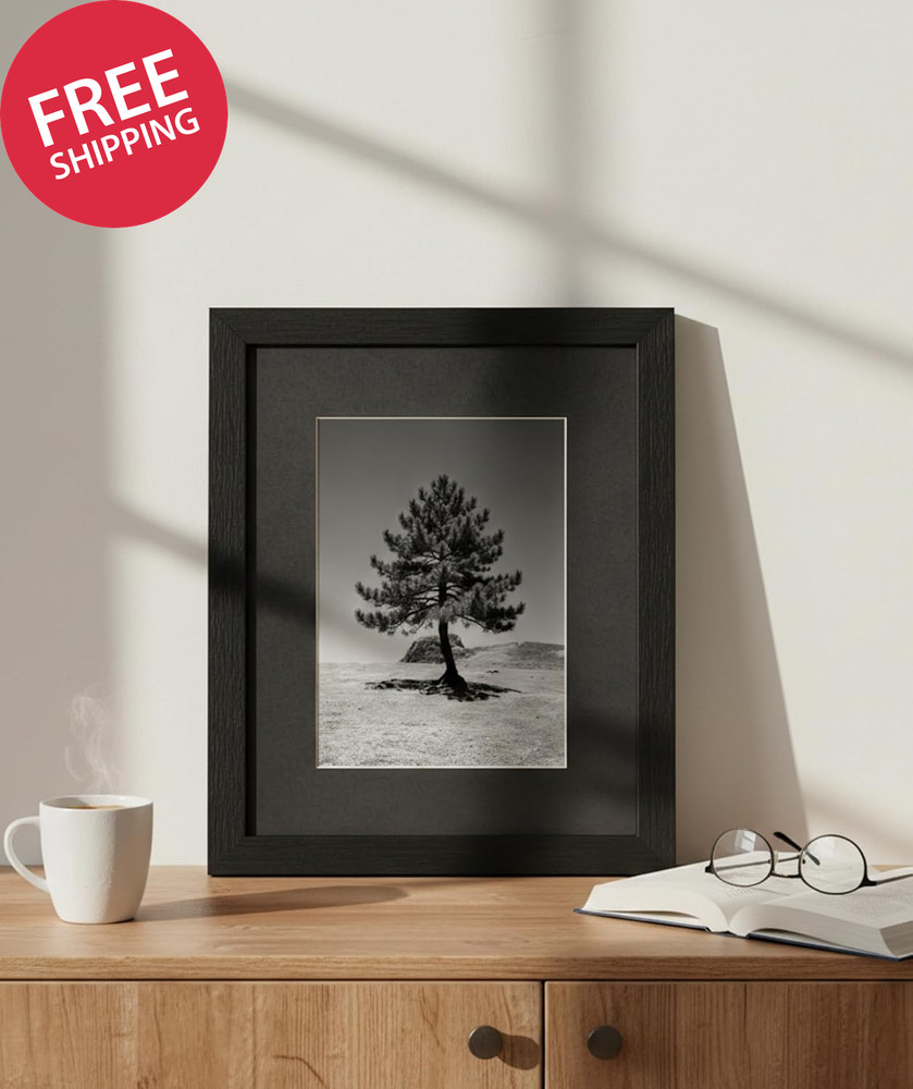 8X10 Picture Frame, Solid Wood Picture Frames with Plexiglass, Display 5X7 with