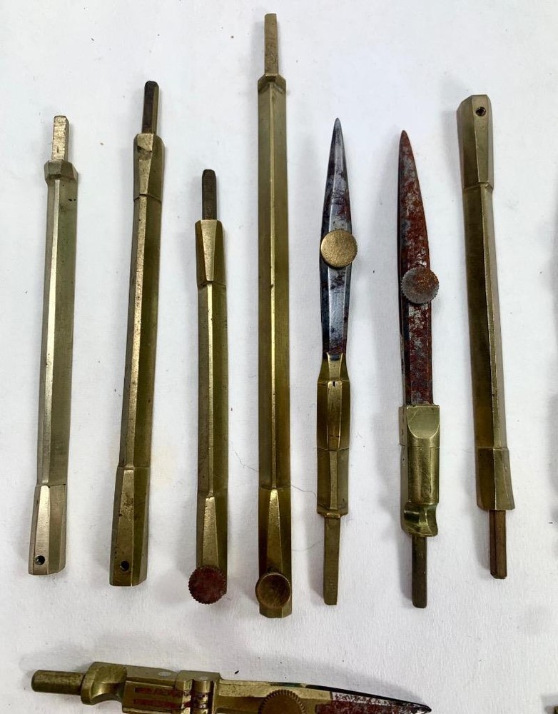 various DRAWING instrument items antique collection spares