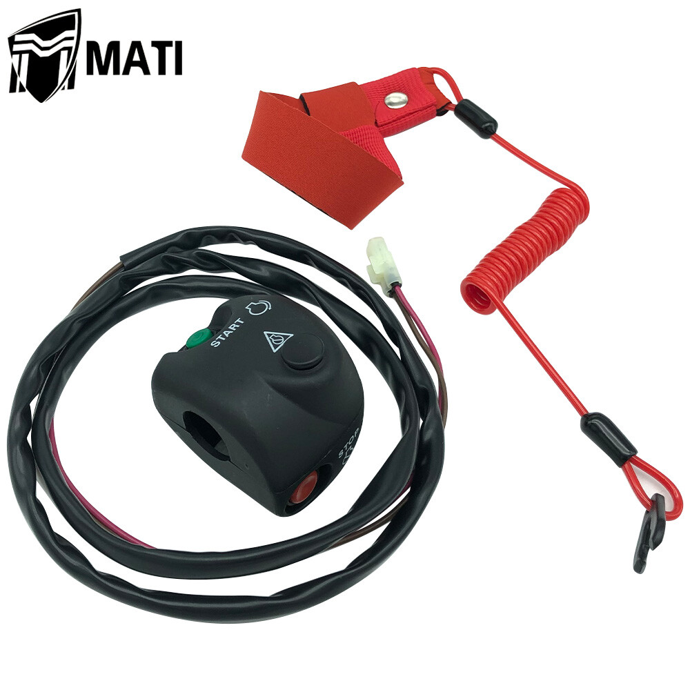 Handlebar Start Stop Kill Switch Box & Lanyard for Yamaha WaveRunner WaveRaider