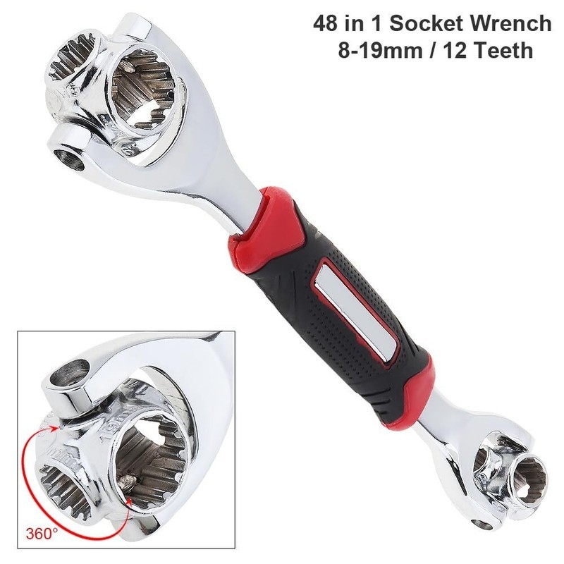 Multi-Function 48-in-1 Universal Wrench 360° Rotary Socket Spanner Repair Tool