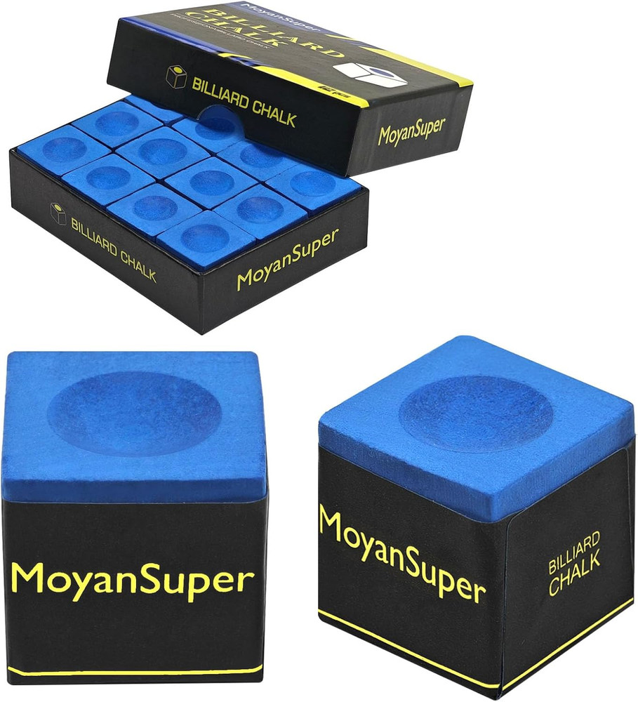 12-Piece Pool Cue Chalk Set Cube Chalk for Pool Cue Billiards Table Accessories