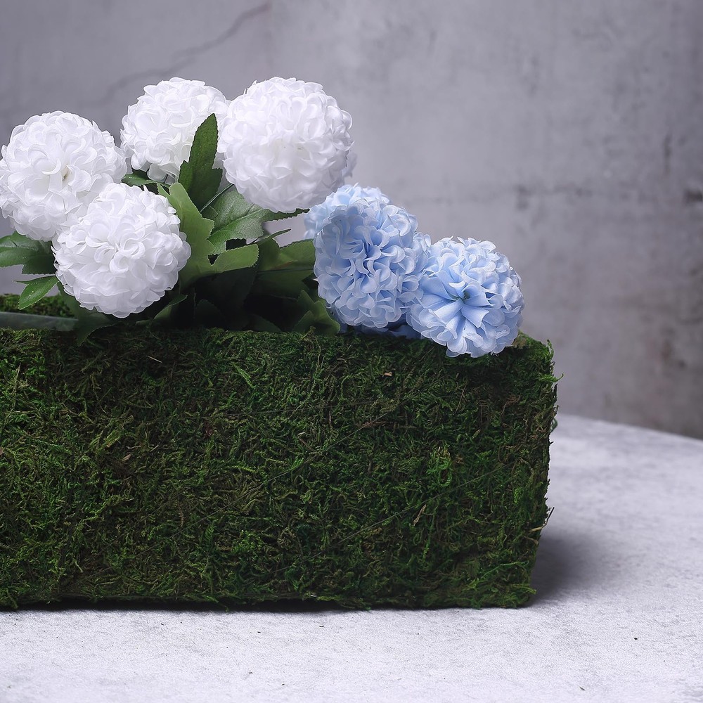23.5" long Green Natural Moss Rectangular Planter Box Wedding Party Decorations