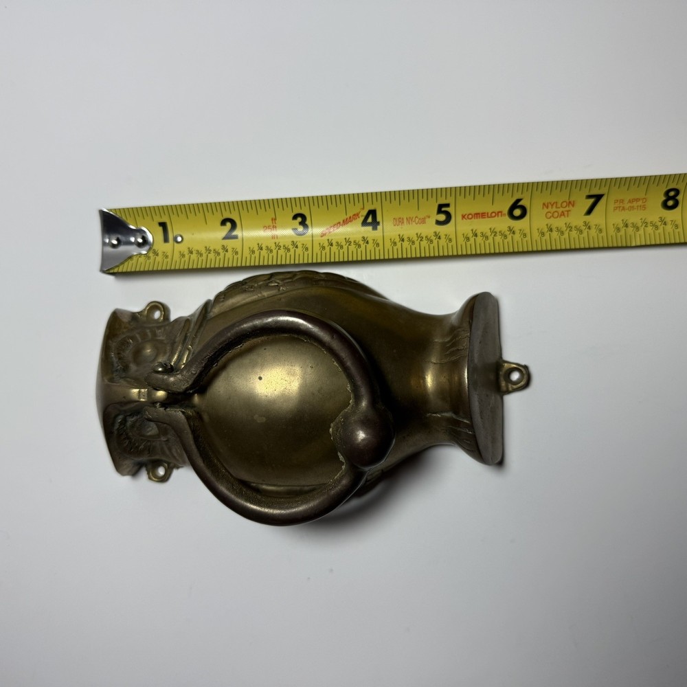 Vintage Solid Brass Owl Door Knocker – Mid Century Hardware