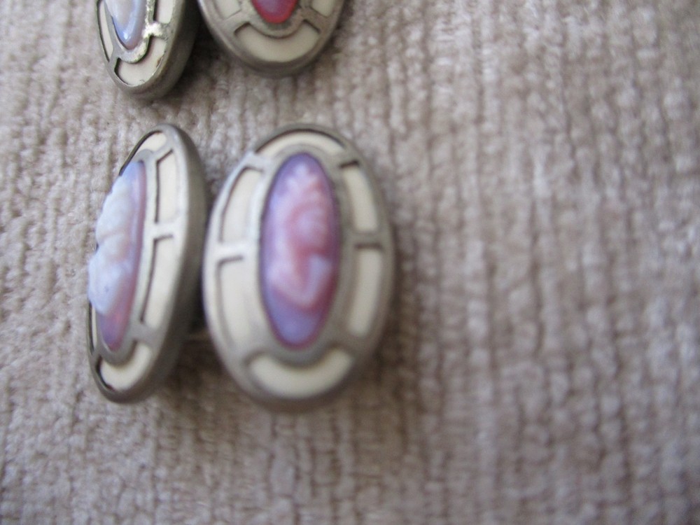 Antique Victorian Cameo Cuff Links Unique