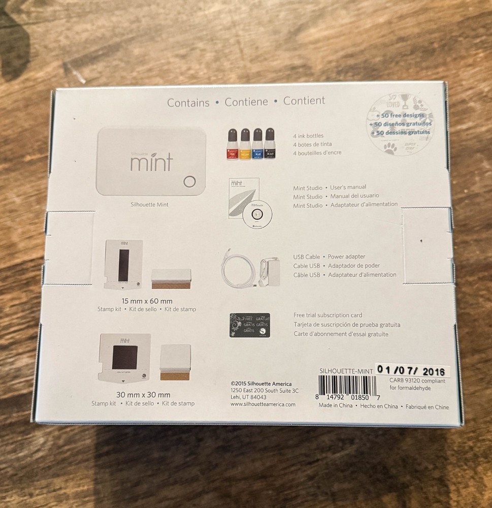 Silhouette Mint Custom Stamp Maker Complete Kit Crafters NIB! Never Opened!