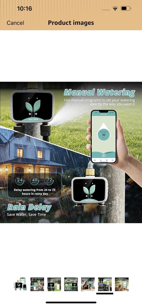 WiFi Sprinkler Timer Smart Water Timer for Hose with APP Remote Control