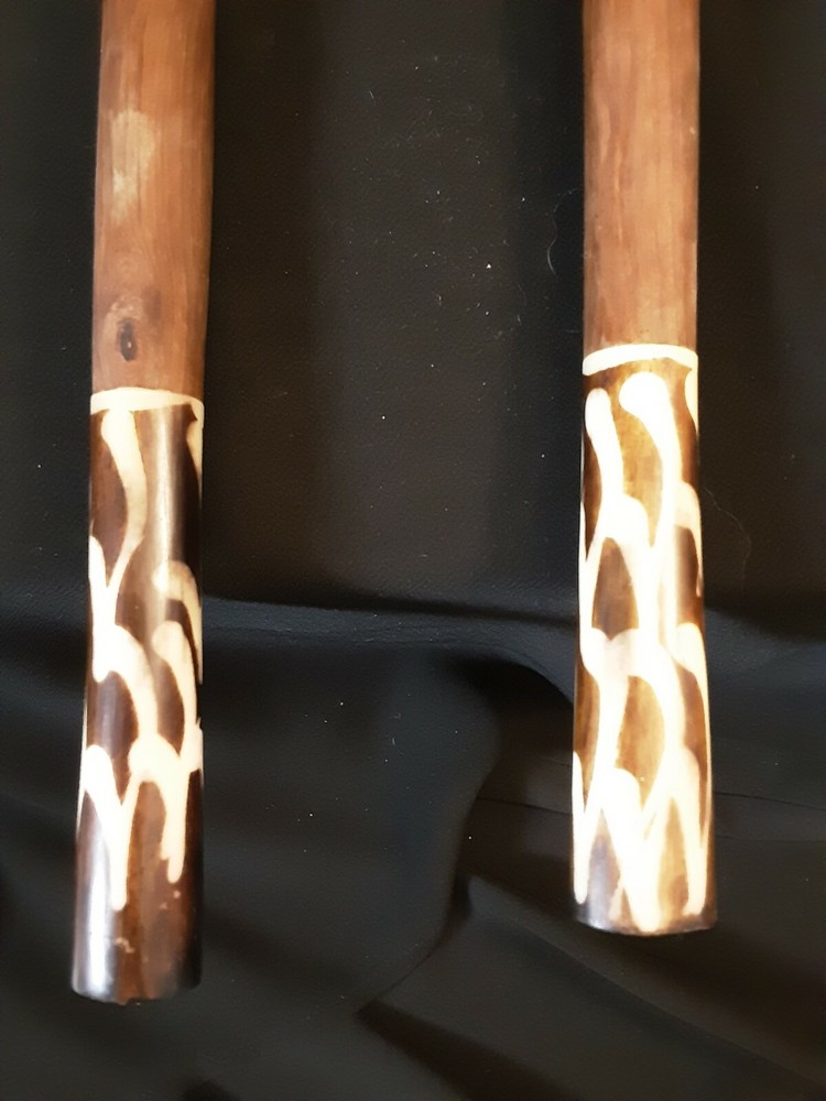 Handcrafted African Olive Wood & Bone Salad Servers Fork Spoon Set