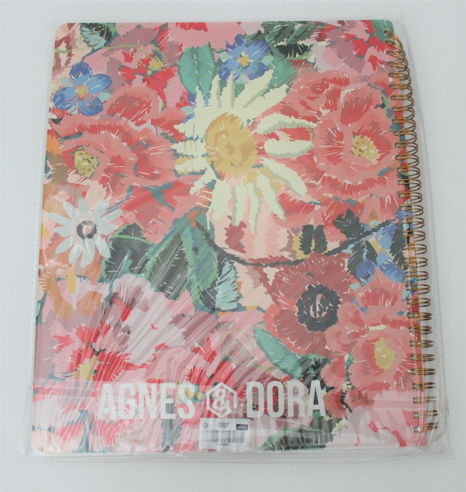 Agnes & Dora Gold Spiral Bound Notebook and Bloom NEW