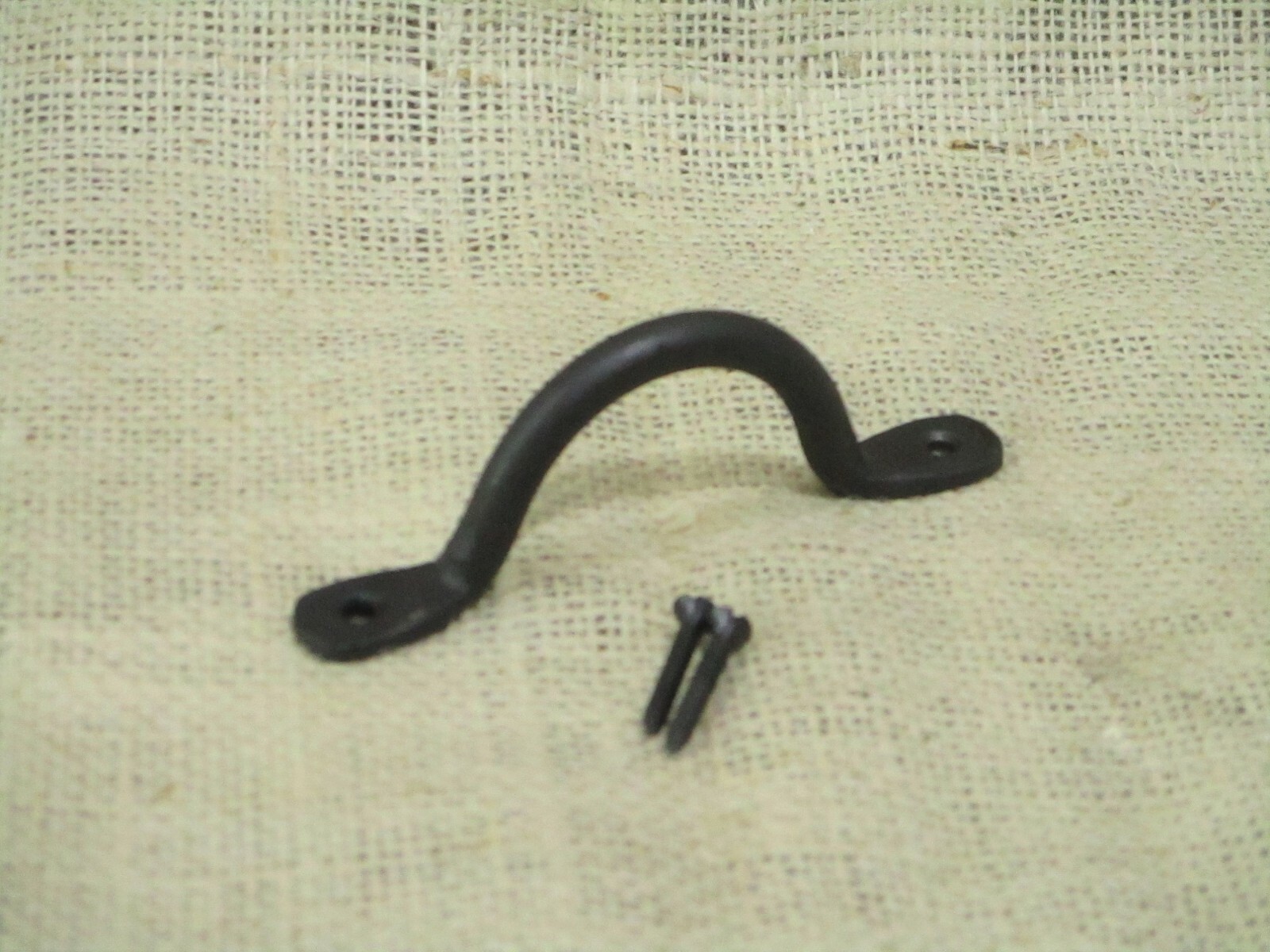 10 HAND FORGED IRON DRAWER BIN PULLS 4 1/4" LONG CABINET HANDLES KITCHEN BATH