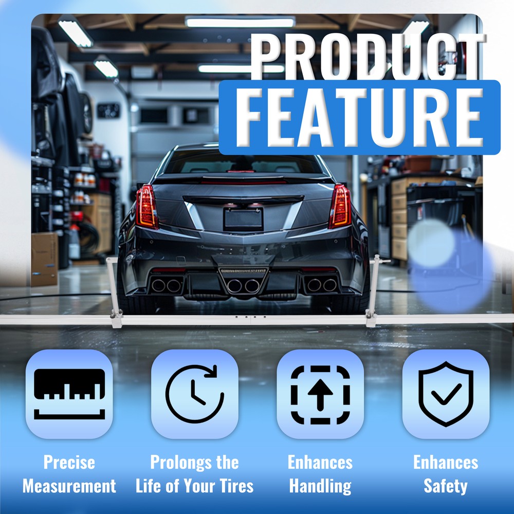 Adjustable Toe Gauge Bar Tool Up to 94" Width For Car Wheel Alignment Tool