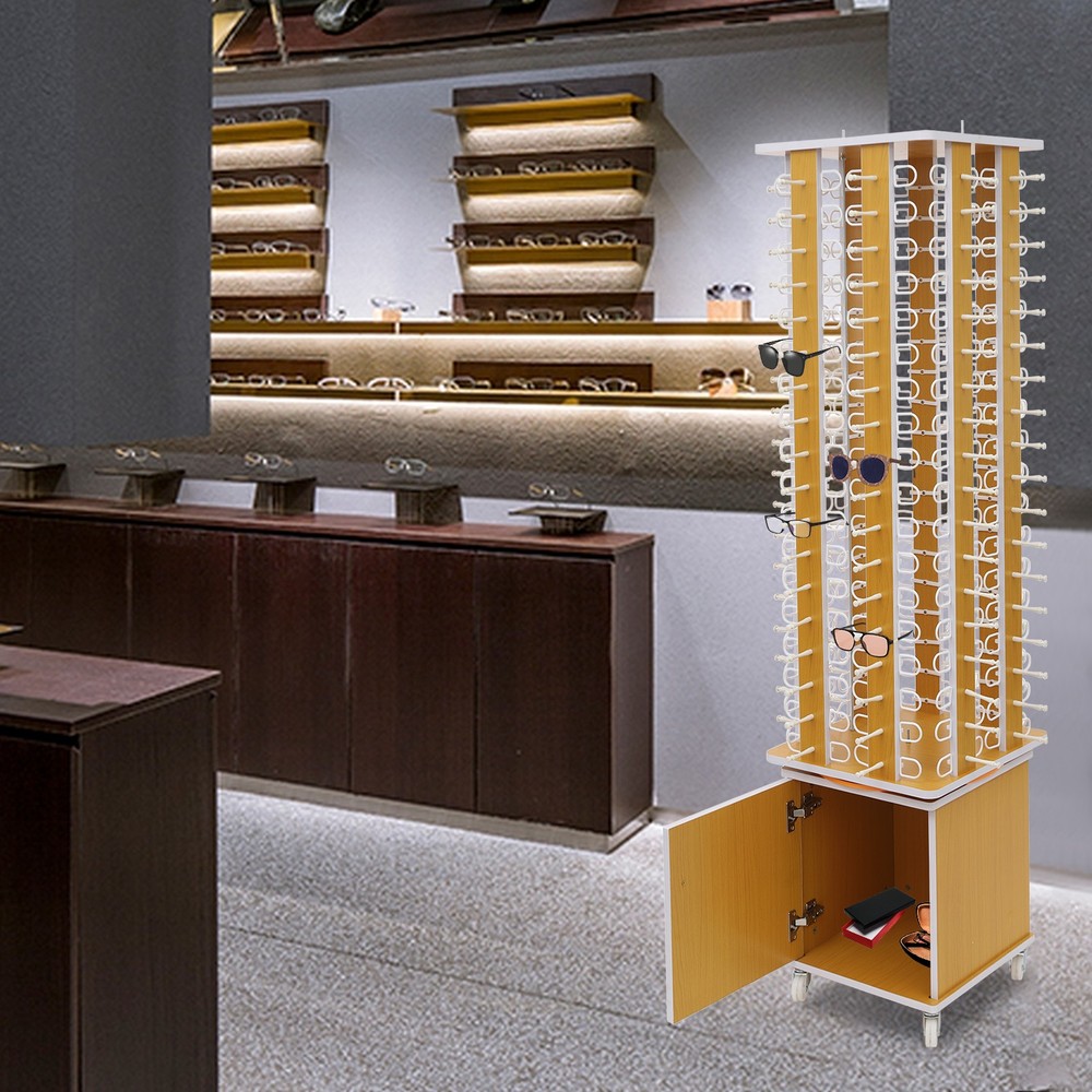 144 Pair Sunglasses Display Rack Rotating Floor-standing Eyeglass Holder