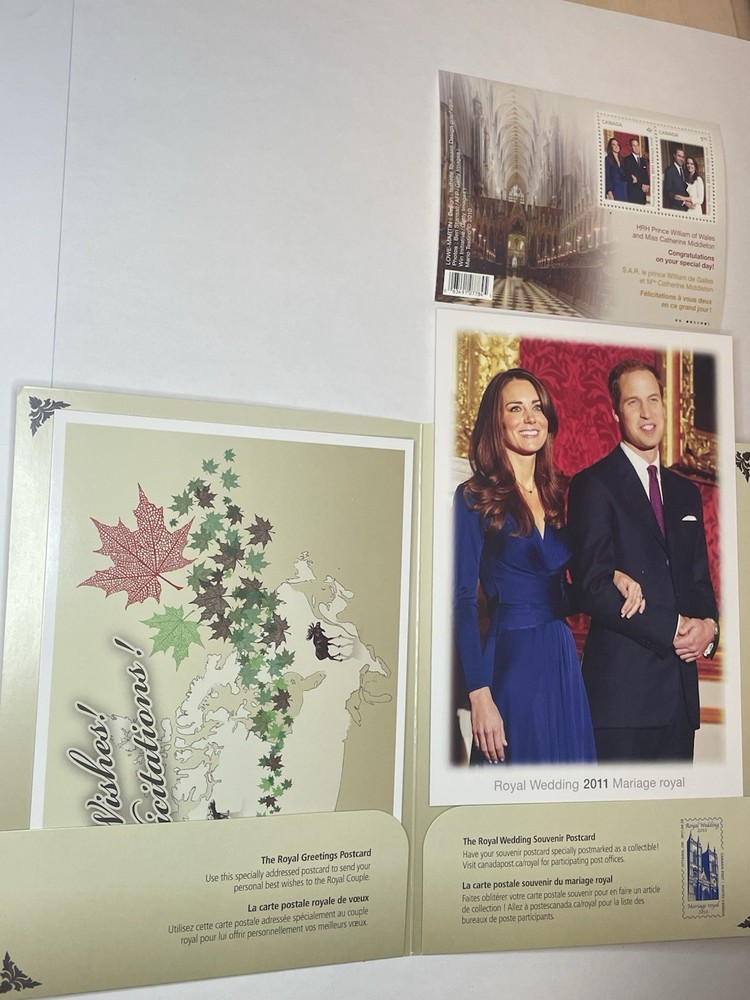 2011 Canada Post - Kate Middleton & William - ROYAL WEDDING - KEEPSAKE KIT -