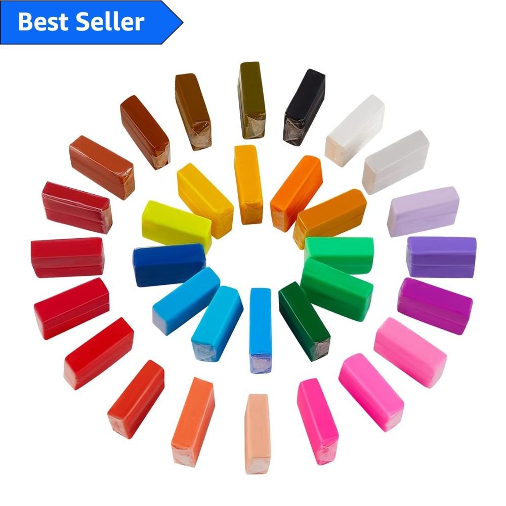 Creative 32-Pack Polymer Clay Set - Non-Toxic Oven Bake Clay for Everyone