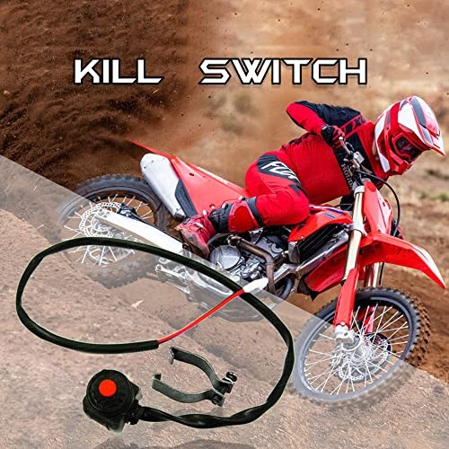 Handlebar Engine Kill Switch Universal Motorcycle ATV UTV Button Red