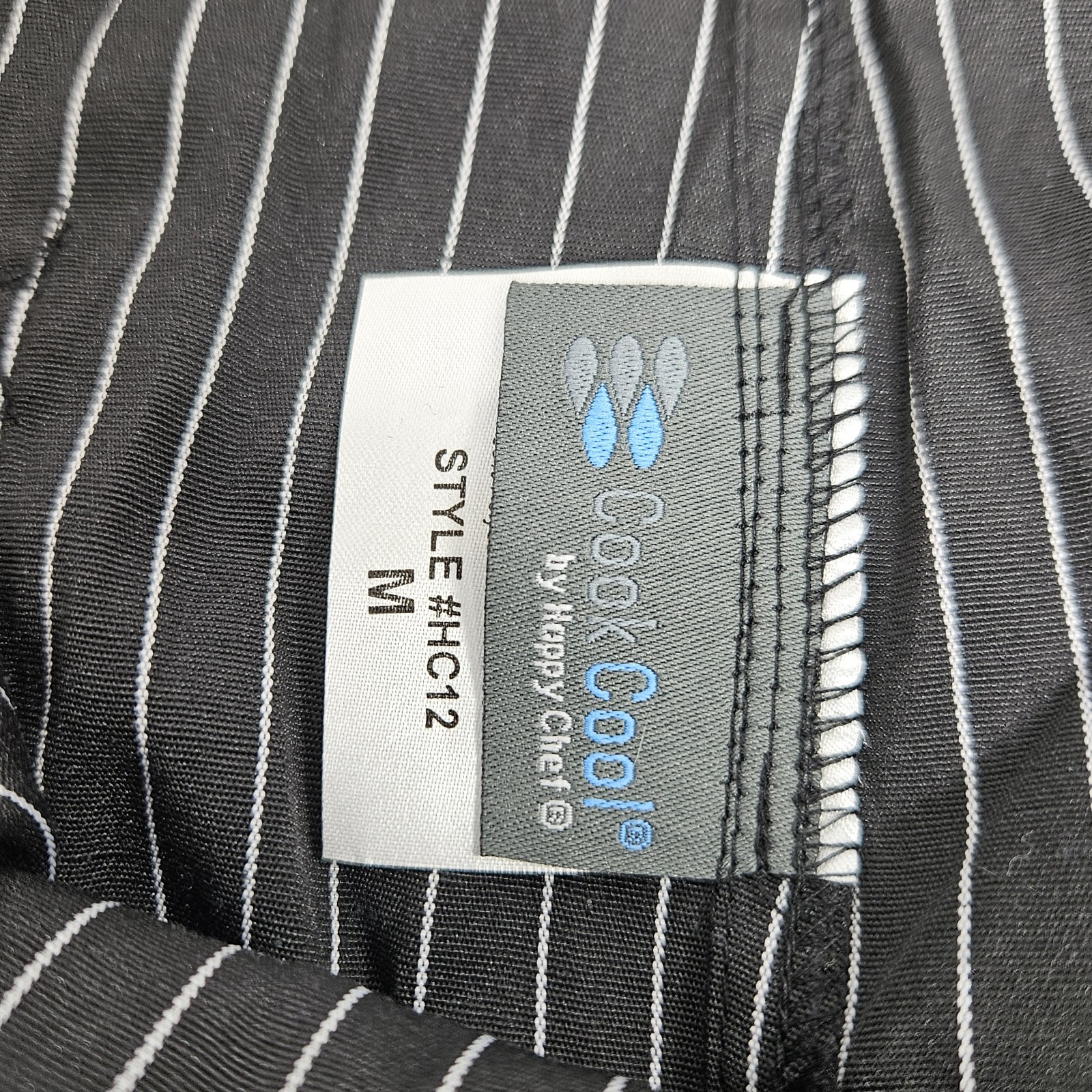 CookCool by Happy Chef Pinstripe Chef Pants Size M Medium NWT Breathable...