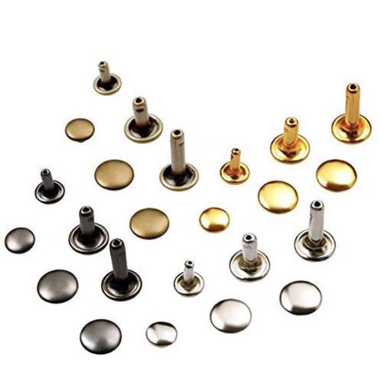 8mm Gold Double Cap Rivets