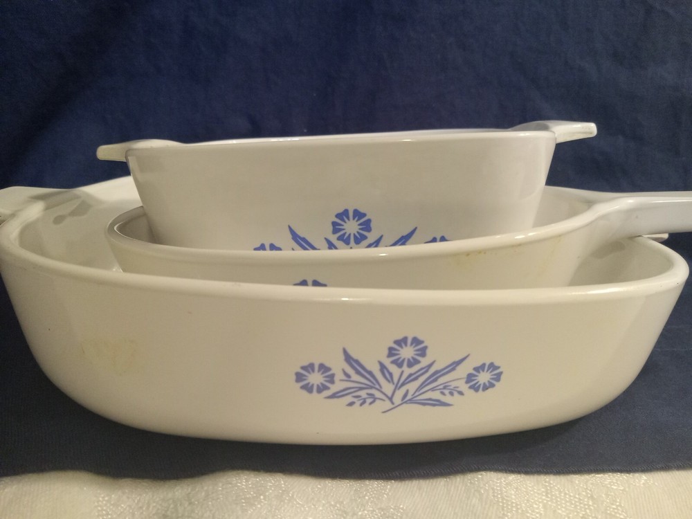 Vintage Corn Flower Corning Ware P43B,P9B,P83B