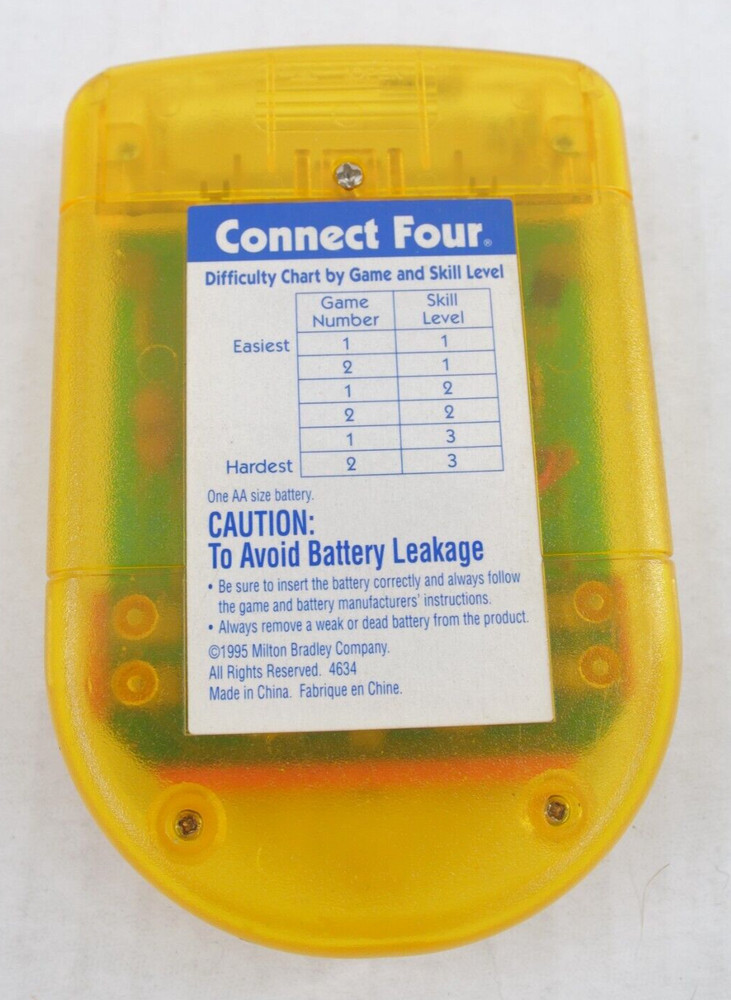 Handheld Electronic Game MB Milton Bradley Connect Four Tested Works