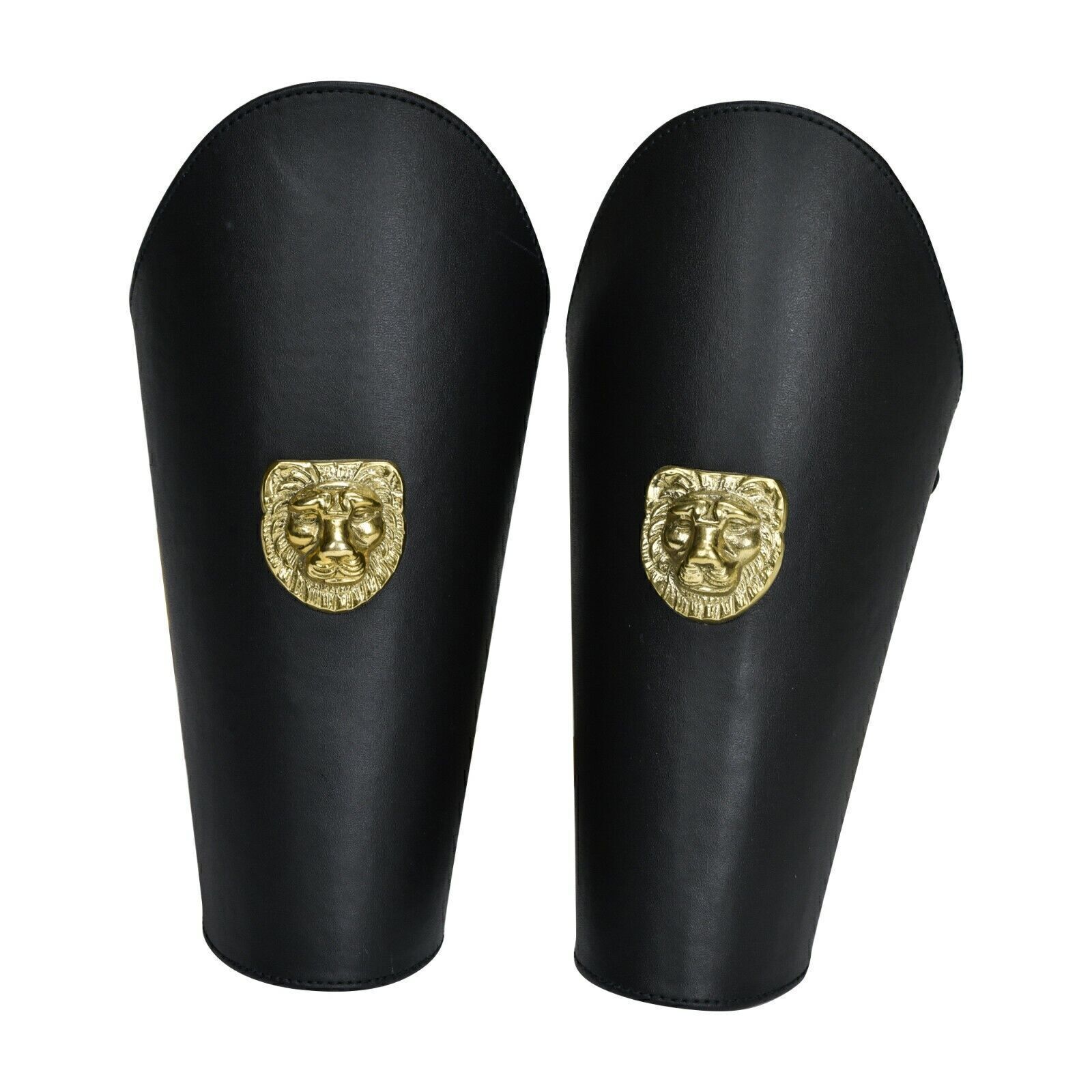 2 Pieces Unisex Faux Leather Gauntlet Wristband Arm Guards for Cosplay