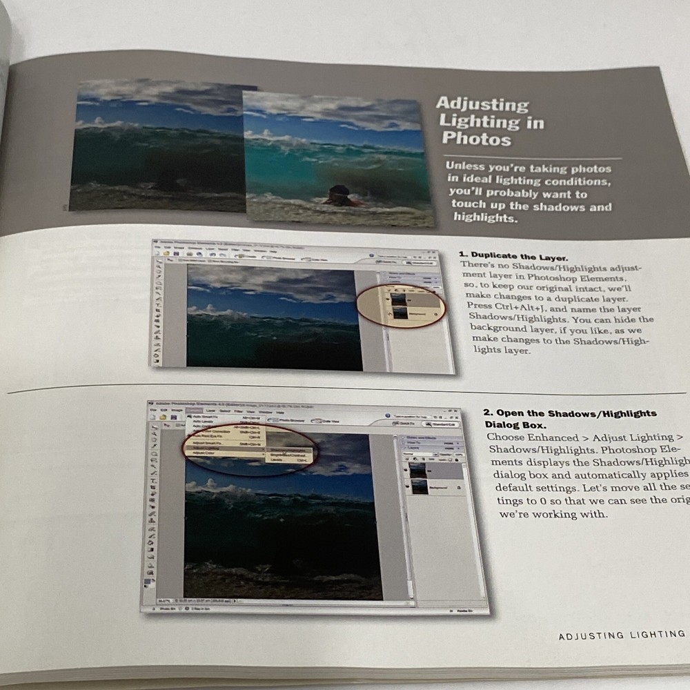 Adobe Photoshop Elements 7 Software Edit Enhance Create Share For PC With BOOK!