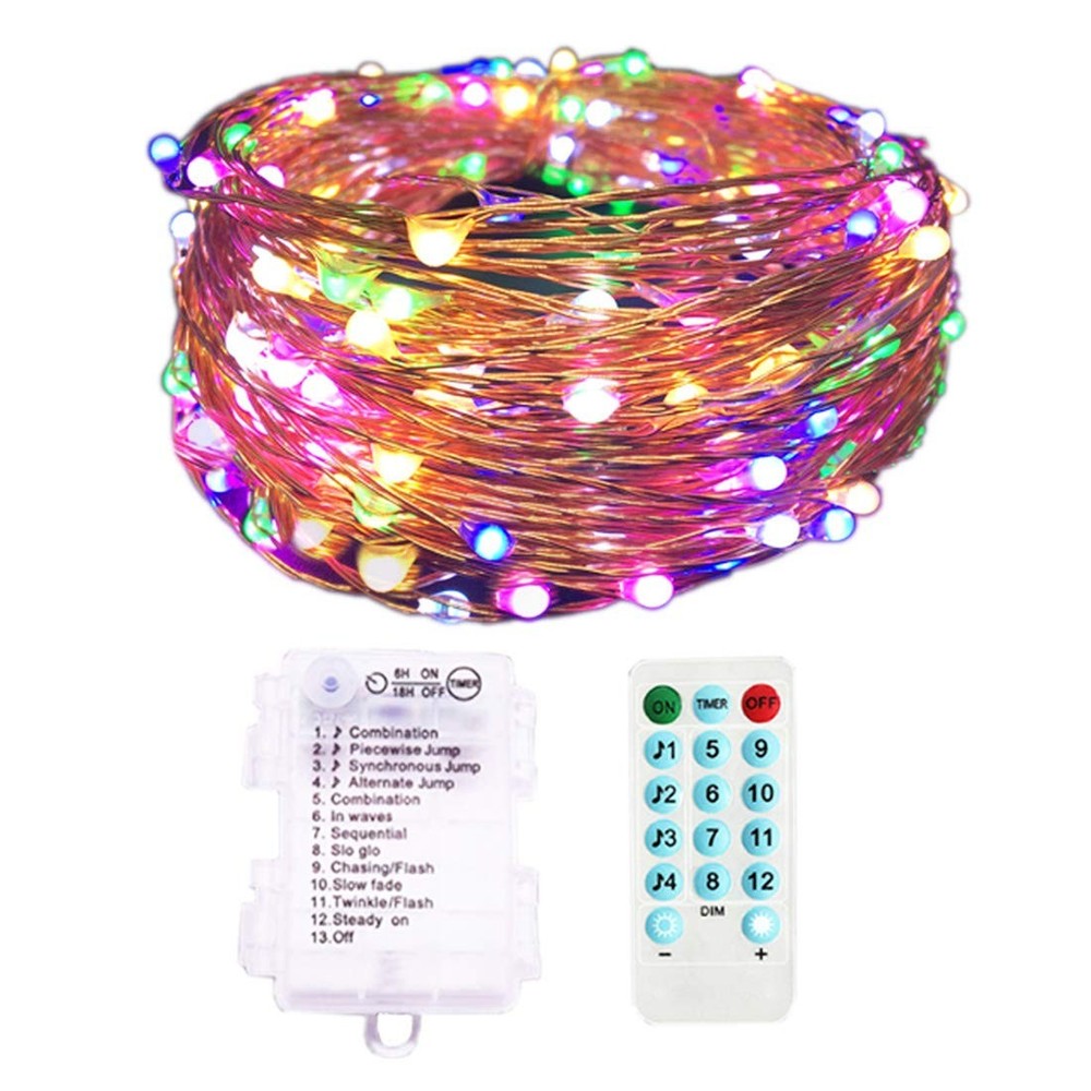 Sound Activated LED Music String Lights,32.8ft 100LEDs 12 Multicolor,100 LEDs