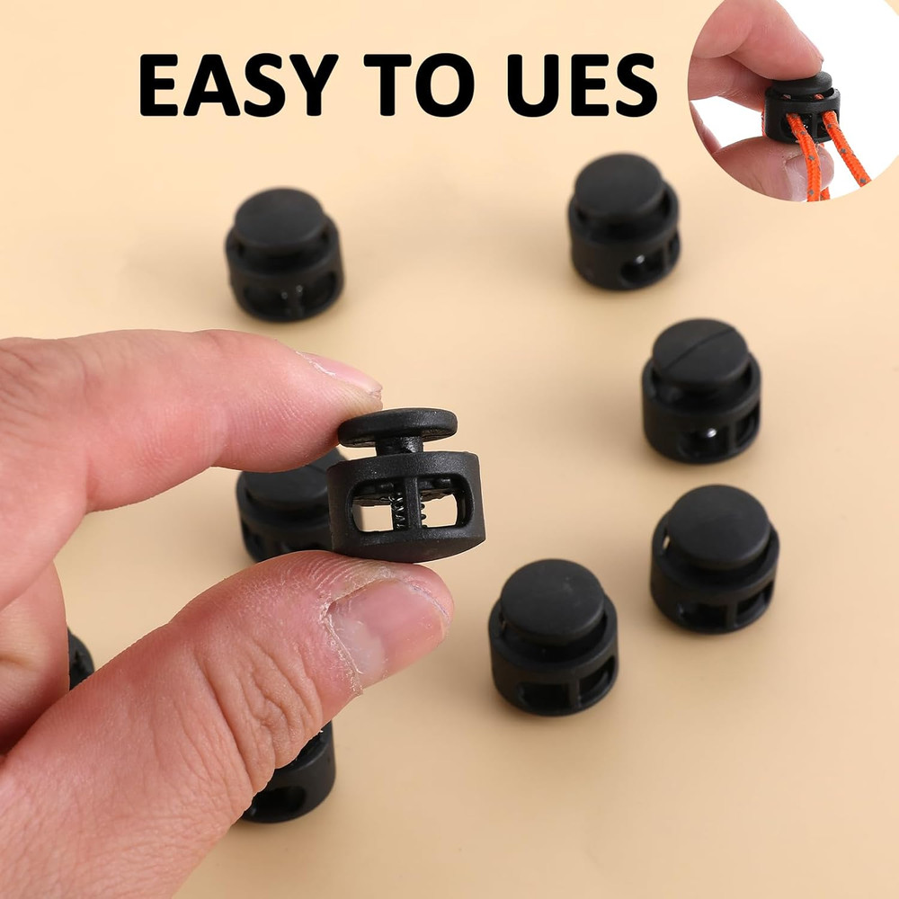 10 Pcs Elastic Shoe Lace Locks for Drawstrings - Secure & Easy to Use