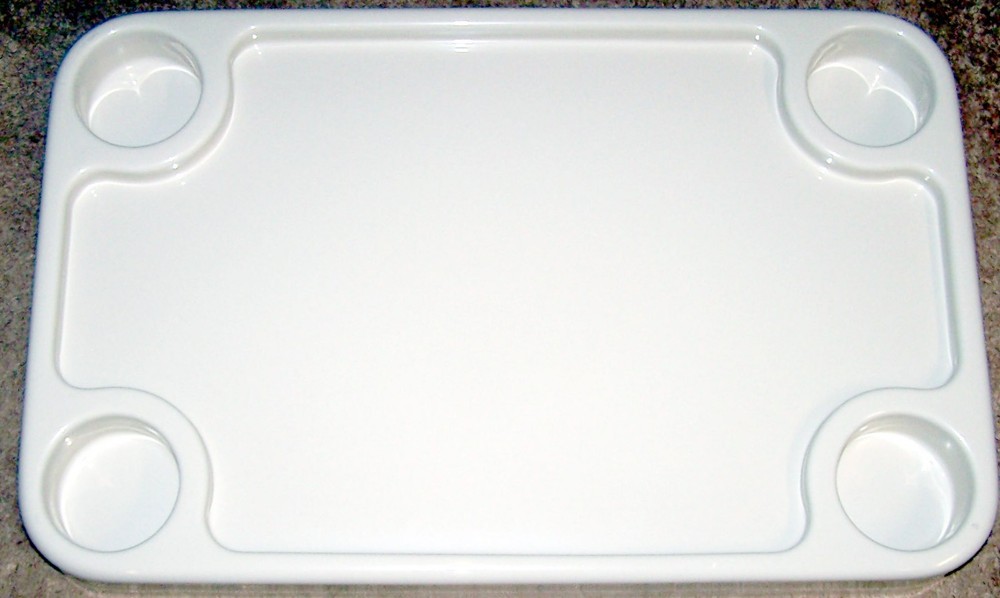 Boat Table Top 18 X 28 Tan Pontoon Package Drink Table ABS Plastic 4 cup