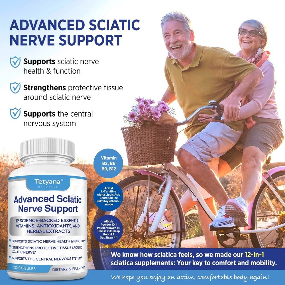 Advanced Sciatic Nerve Support Relief: Alpha Lipoic Acid Vitamin, 1 Pack