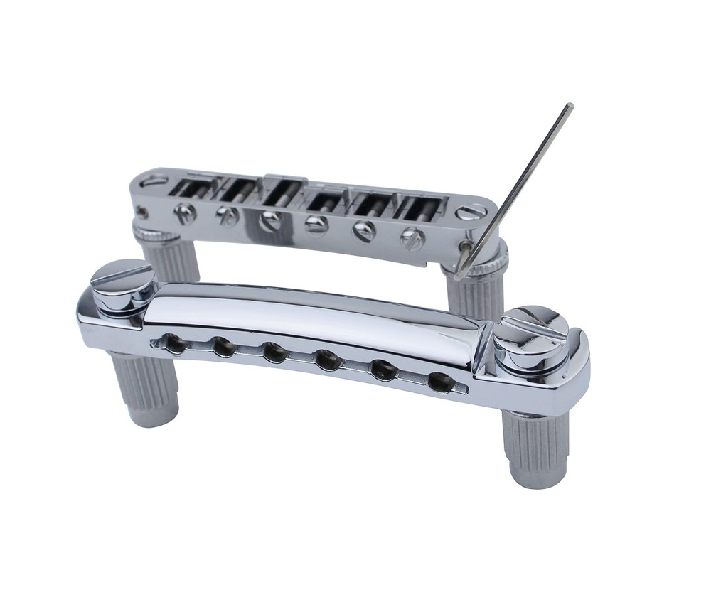 Guyker Guitar Chrome (Bridge + Tailpiece), + Tailpiece)