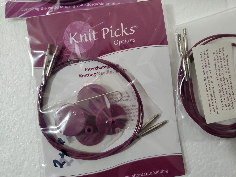 Denise Interchangeable Crochet Hook Set & Knit Picks Needle Cables, etc Knitting
