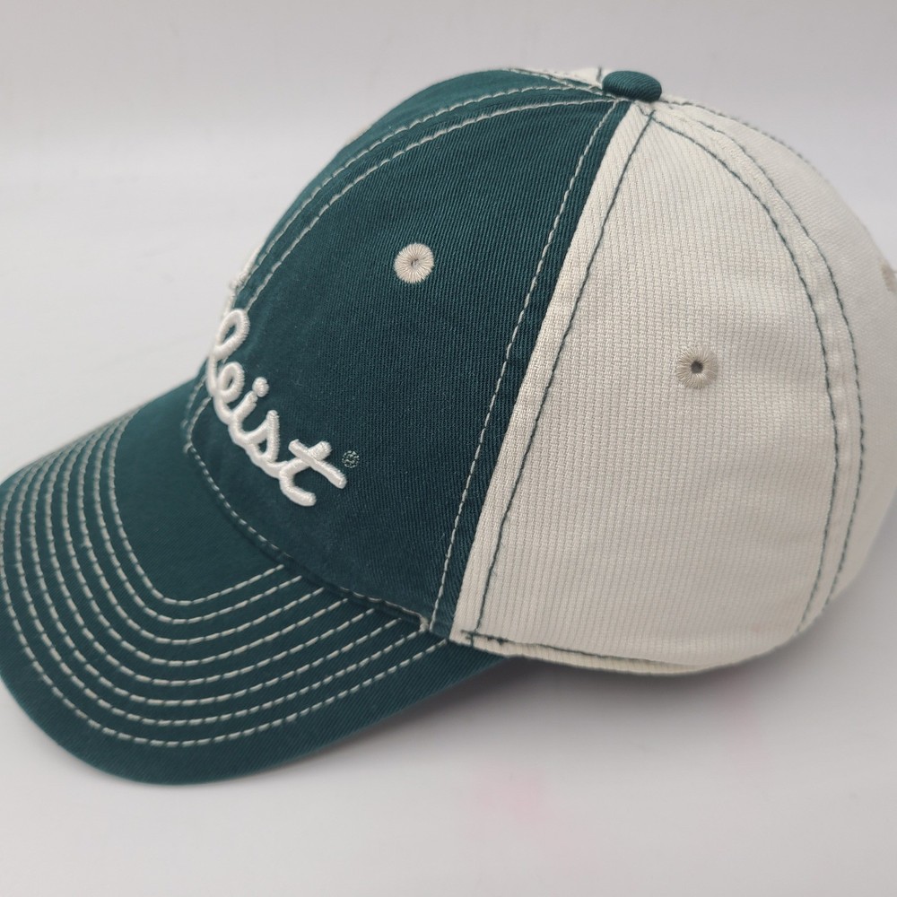 Titleist Hat Strapback Green White Golf Script Logo Casual Outdoors Cotton Men