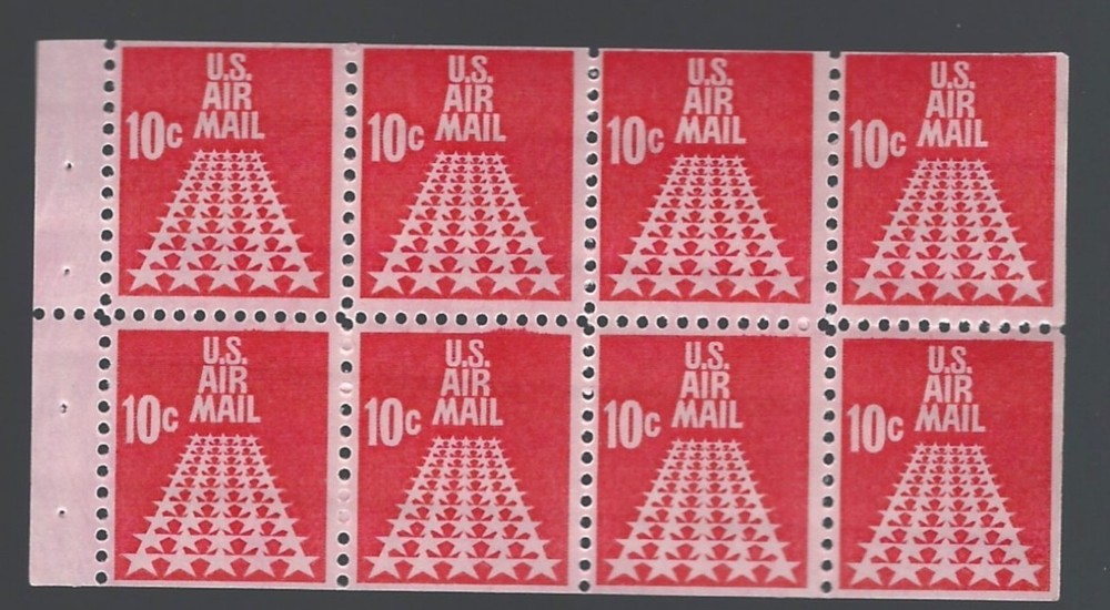 Stamp US C72b, Booklet Pane, MNH