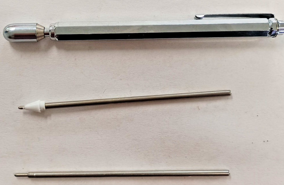 Vintage Nesor Telescoping Pointer/Pen Pocket Clip Chrome Pointer Tip Pen Works