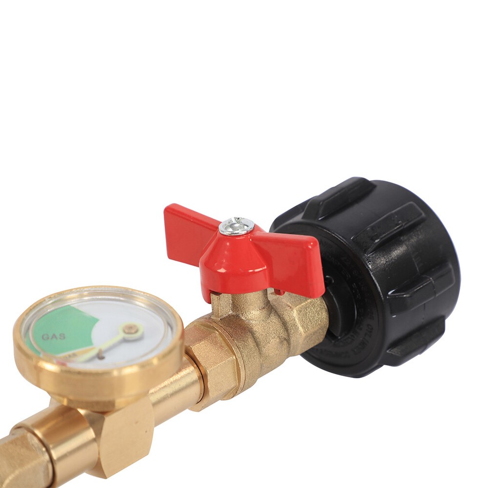 On-Off Control Valve Propane Refill Adapter 90-degree elbow